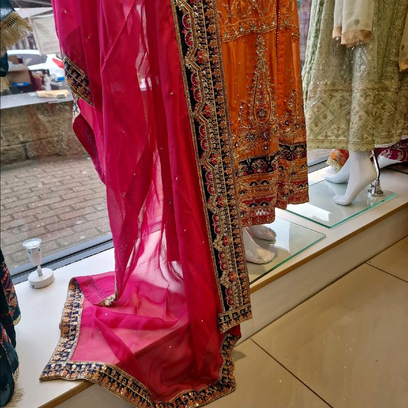 Nikah baraat mhendi dress latest design Womenswear Fabric Chiffon Original Long Sleeve Light Comfort Summer 3
