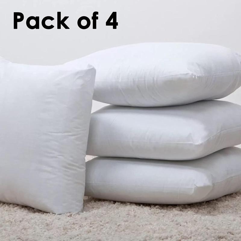 Iyan Soft Furnishing Cushion Pad Inner Pack of 4 - Plump Inserts Virgin Hollowfiber for Comfortable Seating 2