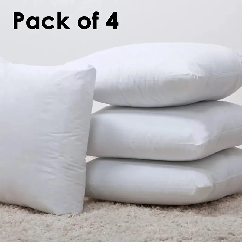 Iyan Soft Furnishing Cushion Pad Inner Pack of 4 - Plump Inserts Virgin Hollowfiber for Comfortable Seating 2