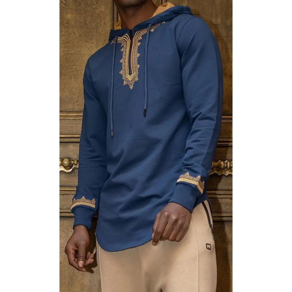 QL Longline Etniz Sweat MA in Navy Blue and Gold