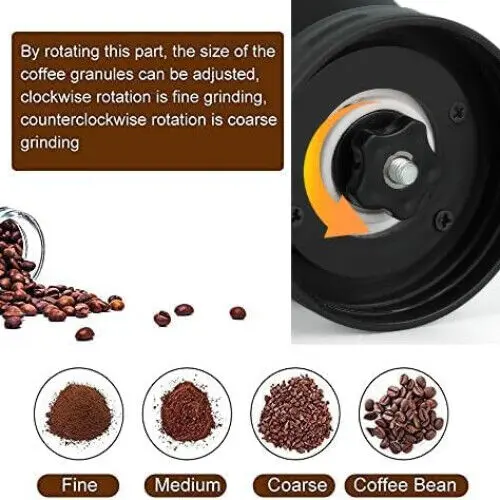 Manual Coffee Bean Grinder , Hand Coffee Grinderc Burr, Hand Crank/Handheld UK 7