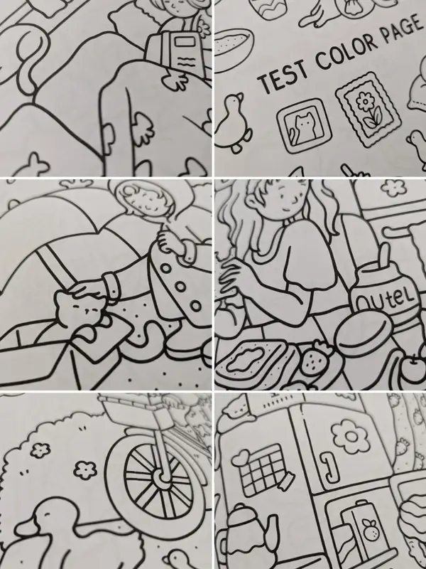 Girl Moments Coloring Book for Adults and Teens - Cute Cozy Daily Activities for Relaxation bobbie  goods 3