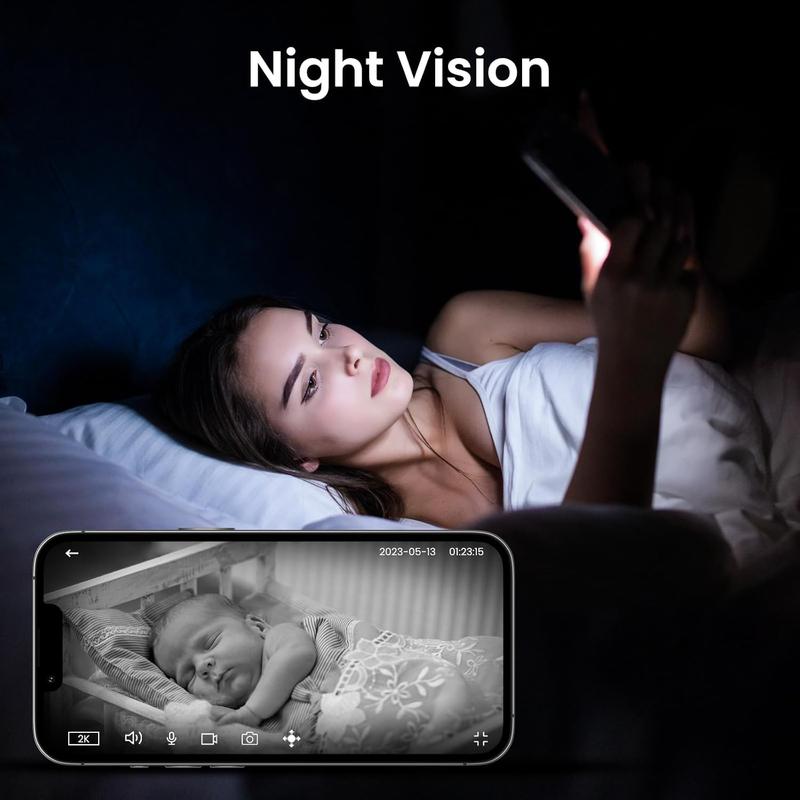 WiFi Security Camera Indoor - 2K Pet Dog Cameras House Security with APP for Baby Monitor Home CCTV Wireless 360°, Motion Tracking, Smart Siren, IR Night Vision, Work with Alexa, D1 3