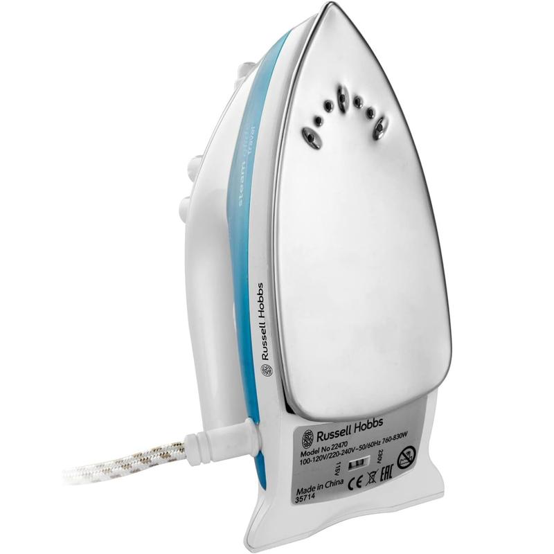 Russell Hobbs 22470 Steam Glide Travel Iron 760W Light Weight - White & Blue 1