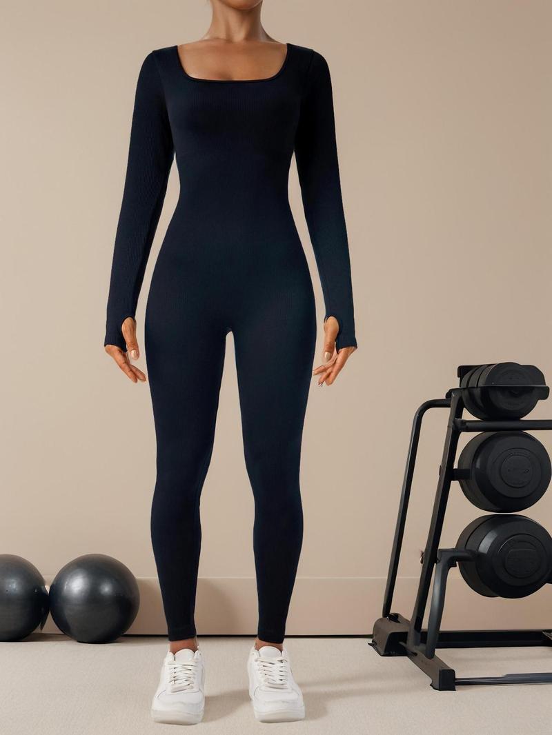 Product Introduction of GetMod jumpsusit for women's  Solid Zipper V Neck  Jumpsuit,Casual Sexy Tight-fitting Long Sleeve Jumpsuit for Spring& Fall.Comfort Womenswear for Lady 6