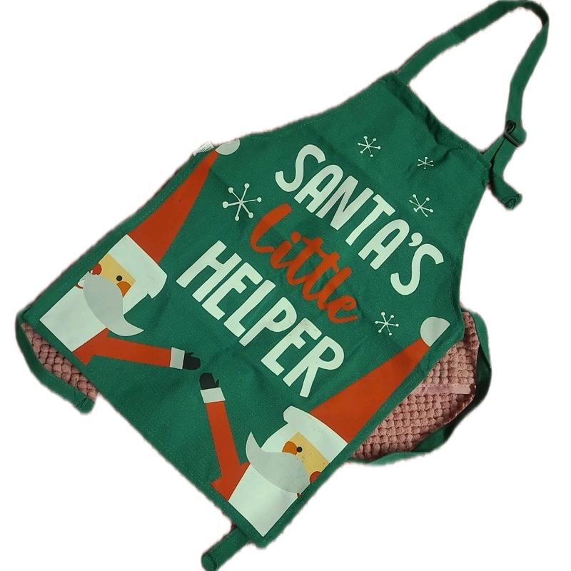 Childrens Santa's little helper apron 0