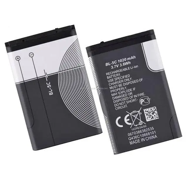 Nokia BL-5C 3.7V 1020mAh Lithium Cellphone Battery