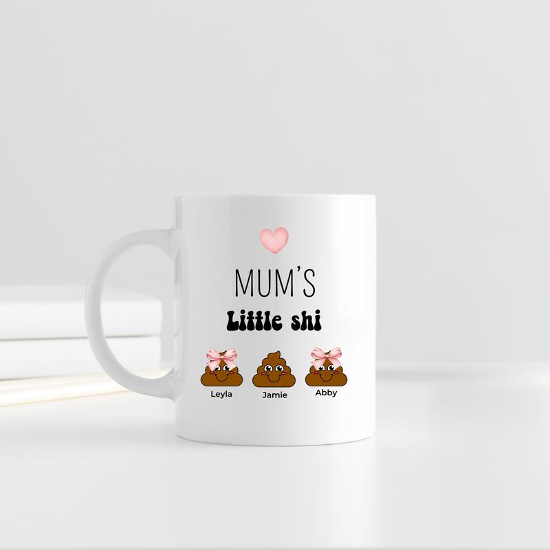 Personalised Mum's Little Funny Mug, Mother's day Gift,Present for Mum, Wife, Friend, Colleague, 11 Oz Cup Drinkware, Reusable Tumbler,mam, mom, mama For Coffee or Tea at the Office, with Coworkers Reuse Washable Ceramic mugs sweary 6