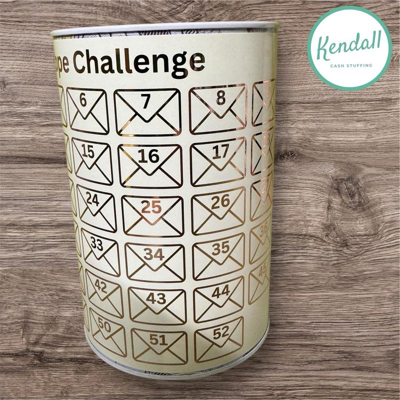 52 week envelope saving tin, Cash savings template, Money tracker, 4