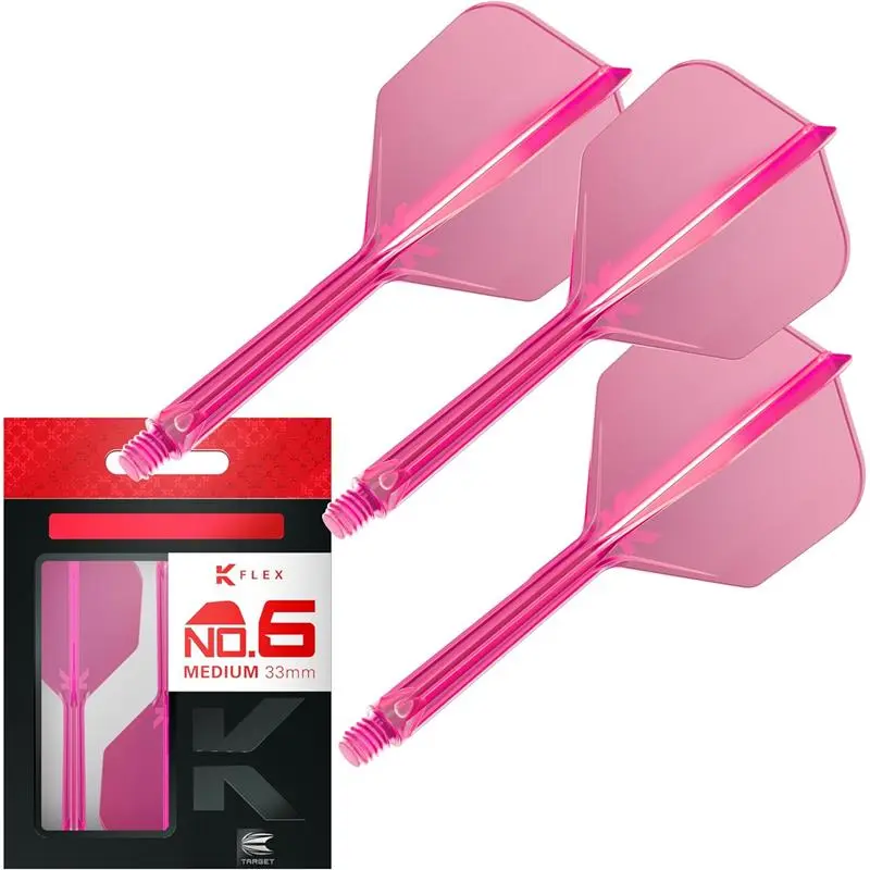 K-Flex Dart Flights & Shafts No.6 - All-in-One Molded Dart Flight & Stem for Pro Darts Accessory
