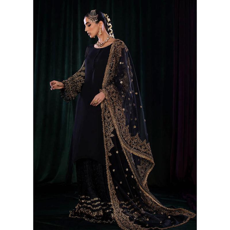 P-255- Black - Readymade - Khuda Baksh Creations 2024 1