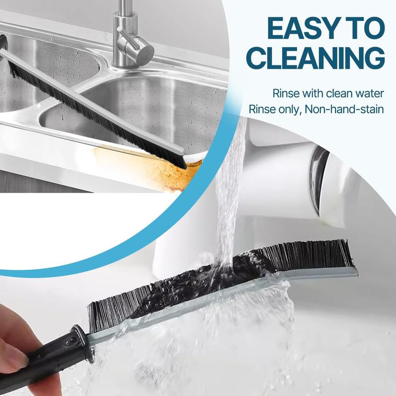 Crevice Cleaning Brush, Bathroom Tile Groove Gap Cleaning Brush,Premium Crevice Cleaning Tool Aluminum Support with 15° Angle Magic Brush, Thin Cleaning Brush for Home Kitchen 5