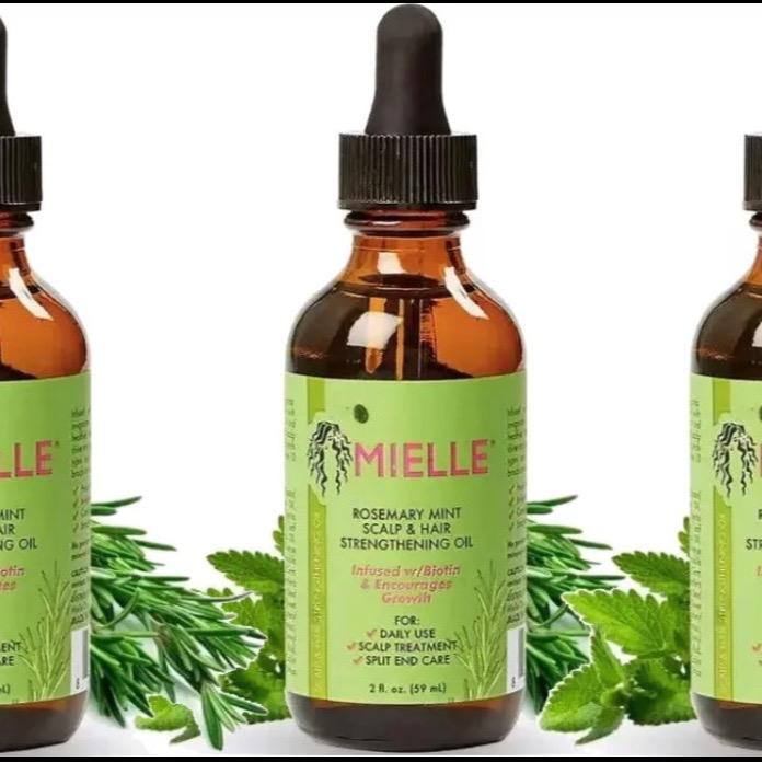 MIELLE ROSEMARY MINT SCALP & HAIR STRENGTHENING OIL FOR: DAILY USE ~ SCALP TREATMENT ~ SPLIT END CARE 3