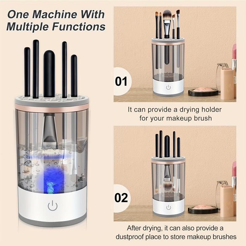 2 in 1 Multifunctional Upgraded Automatic Electric Makeup Brush Cleaner, Great Christmas Gift for Women Cleansing makeup brushes Cosmetic eco  tools new  make makeup  brush makeup  brush  cleaner 4