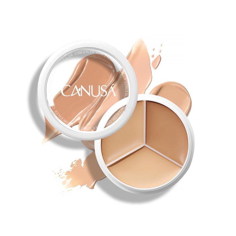 Canusa Concealer Full Coverage Tri-Color Foundation with Waterproof Formula - Flawless 1