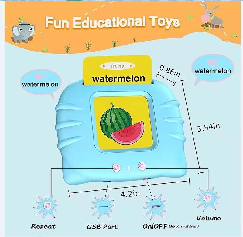 Talking Flash Cards Toy for Children and Toddlers (224 words), Words Sensory Preschool Toy for Speech Therapy & Early Communication for kids, Interactive & Educational Learning Toys 1