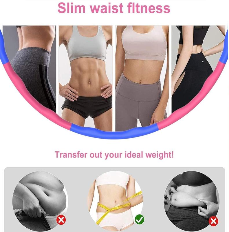 Hula Hoop Ring - Weighted Exercise Hoop for Fitness, Weight Loss, Padded Comfort, Adjustable Fun Workout Tool 8
