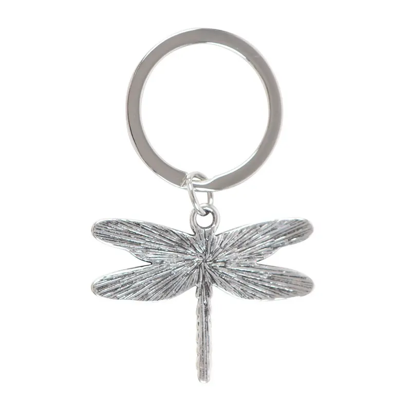 Enhance your everyday essentials with this graceful dragonfly metal keyring. 2