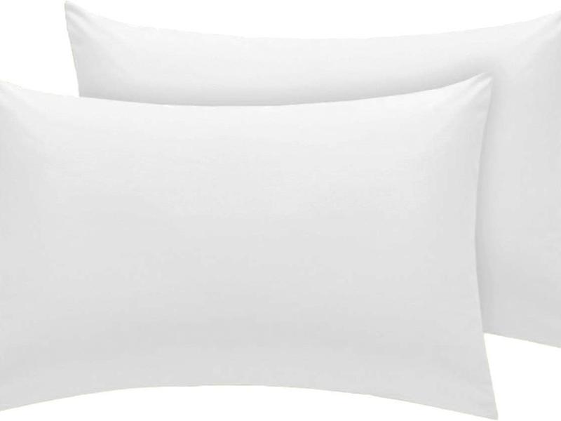 Pillowcases Pack of 2 - 22 Different Colours Polycotton Silk Easy Bed Pillow Cover - Cool and Comfortable Pillow Case - Percale Soft Pair of Pillows - 2 Pack Pillowcases Ultra Soft Comfy Premium Quality Plain Pillow Case Cover For Bedroom Pillowcases Pair 3