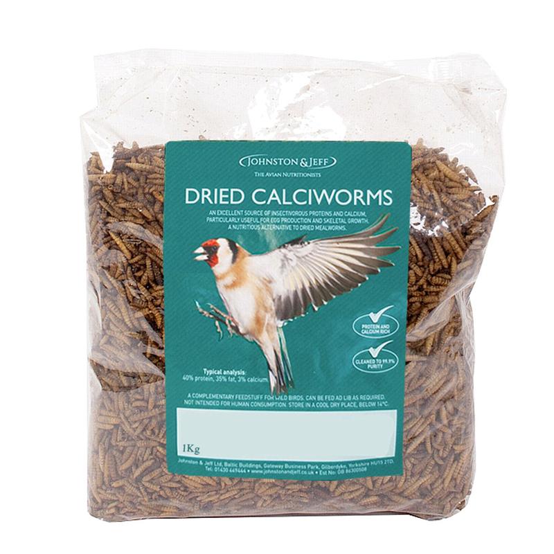 Johnston & Jeff Dried Calciworms - 1KG 0