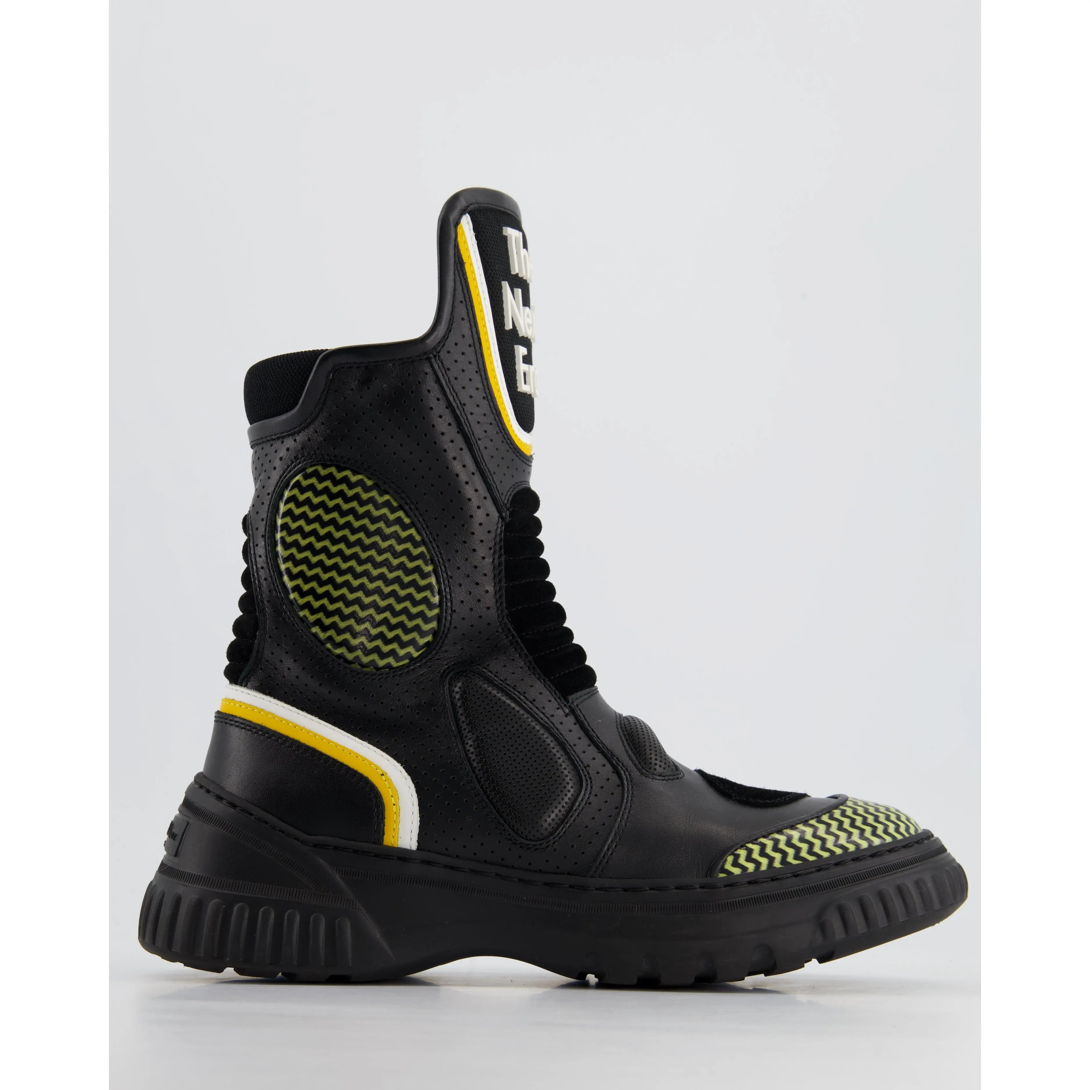 Christian Dior Black, White and Yellow 'The Next Era' Ankle Boots By Mariella Bettineschi Size EU 38.5