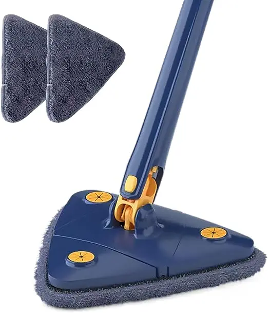 Telescopic Triangle Mop 360° Rotatable Spin Cleaning Mop with Adjustable handle Squeeze Wet And Dry Use Water Absorption Home Floor Tools