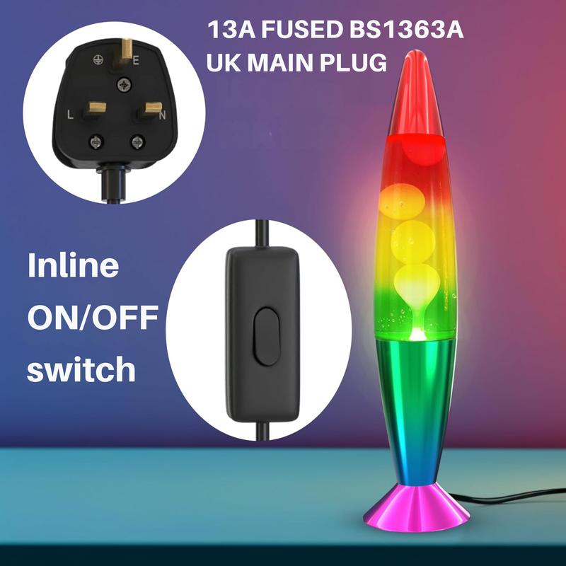 16'' Lava Lamp – Soothing Motion, Relaxing Glow, Aluminium Base, Perfect Room Decor,  Energy Class A night  light  bedroom 4