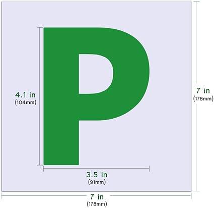 Onarway Fully Magnetic P Plates for New Drivers, 2 Pack Whole-Magnetic Plate - Non Scratch Vehicle Paint 4