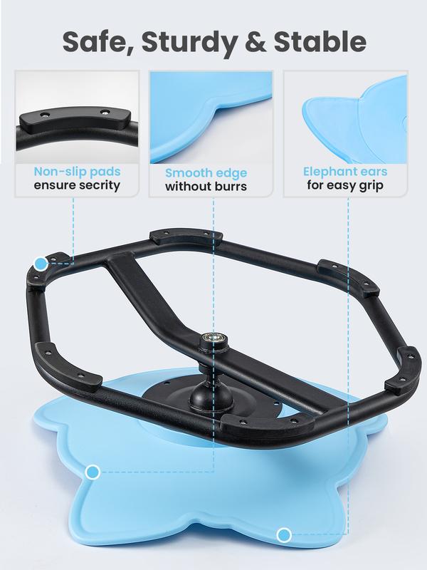 Sensory Elephant Swivel Chair for Kids, 360° Spining Seat ADHD Chair Autism Balance Chair for Boys Girls Toddler Wobble Sit Play Equipment Training Body Coordination 4