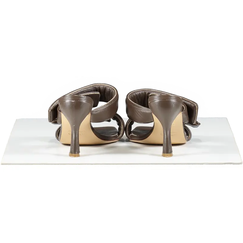 GIA BORGHINI X Pernille Teisbaek Perni 03 Leather Sandals In Brown UK 6 EU 39 👠 4