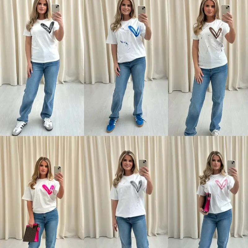 Miss Runway Spray Painted T-Shirt for Adults - Top, Cotton