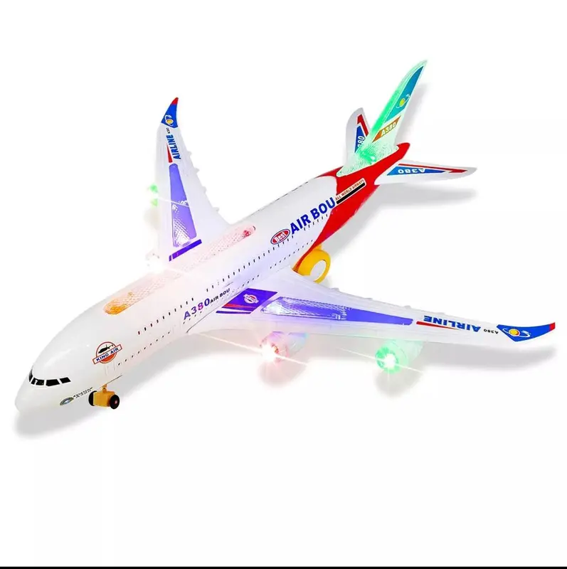 Airplane A380 Kids Electric Light & Sound Bump & Go Toy - Perfect Xmas Gift 3