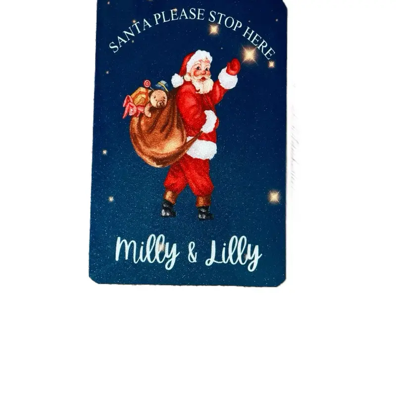 Personalised Santa Please Stop Here Door Hanger for Christmas Decorations - Hanging 3