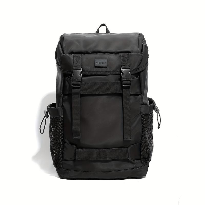 Product Introduction of Sports Nylon Hiking Daypack Water-Resistant with Laptop Compartment and Polyester Lining – Black Drawstring Backpack with Fixed Shoulder Straps for Outdoor, Travel, School 11