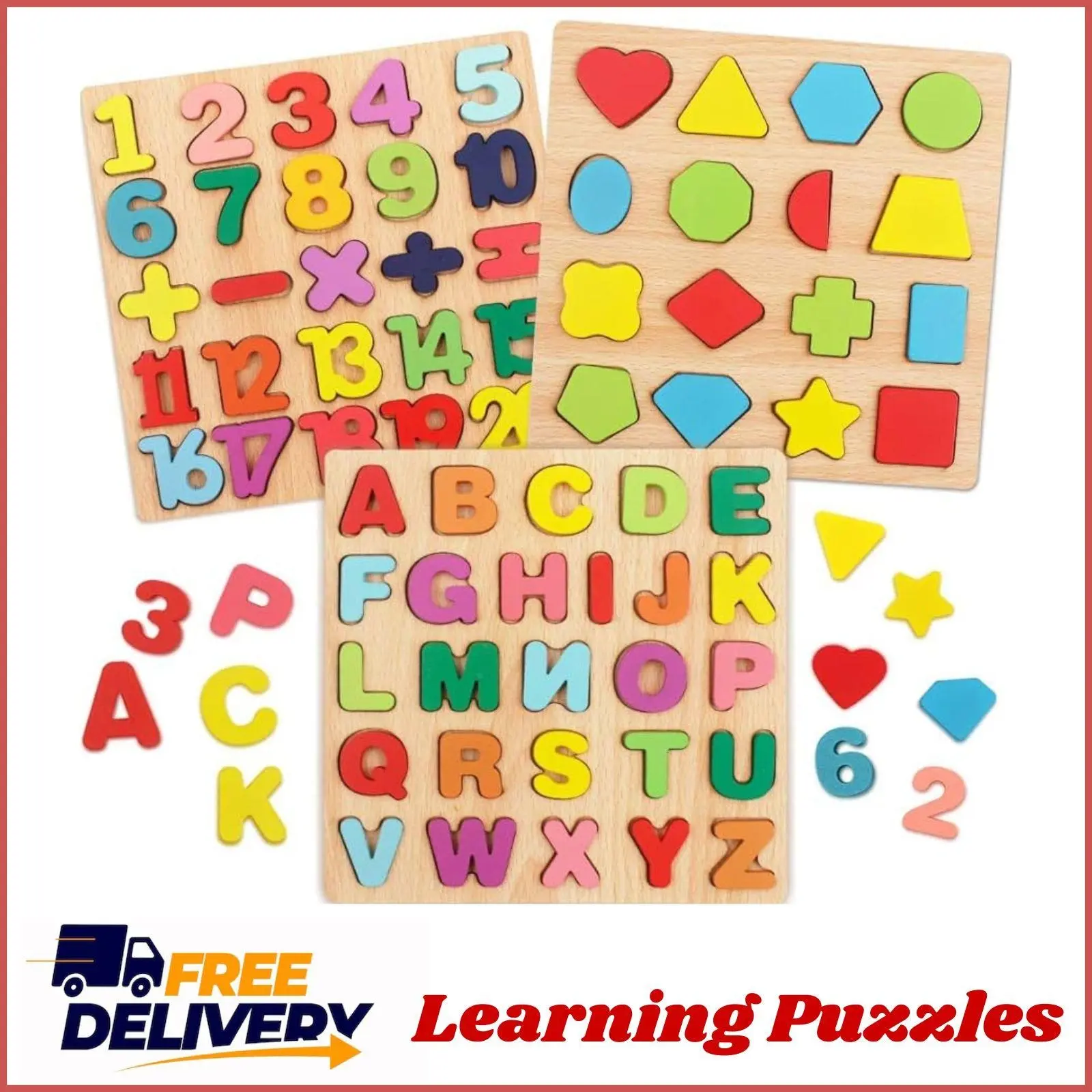 New Wooden 3D Puzzle Blocks Toy Kids English Alphabet Numbers maths toys myths toys Cognitive Matching Board Baby Early Educational Learning Toys For Children W2