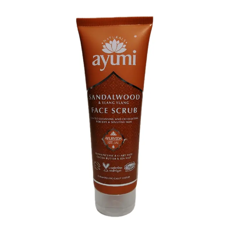 Ayumi sandalwood & ylang ylang 150ml - BODY Scrub 200 ml - Face scrub 125ml - Face  Mask 100ml - Face Cream 100ml   boday care Cleansing 3