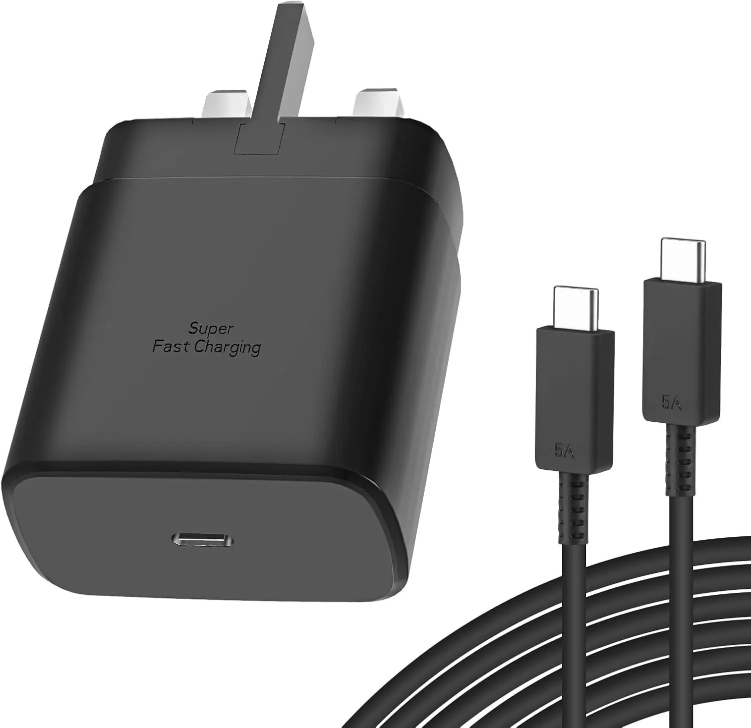 45W USB C Charger PPS Super Fast Charger 2.0 for Samsung Galaxy S24 Ultra/S24+/S24/S23 Ultra/S23+/S23/Tab S8 Ultra, Google Pixel 8 Pro, iPhone 14 Pro Max, Support PD 3.0 QC 4.0, 5A Cable, 6.6FT Smartphone Mobile Cellphone Charging Electronic