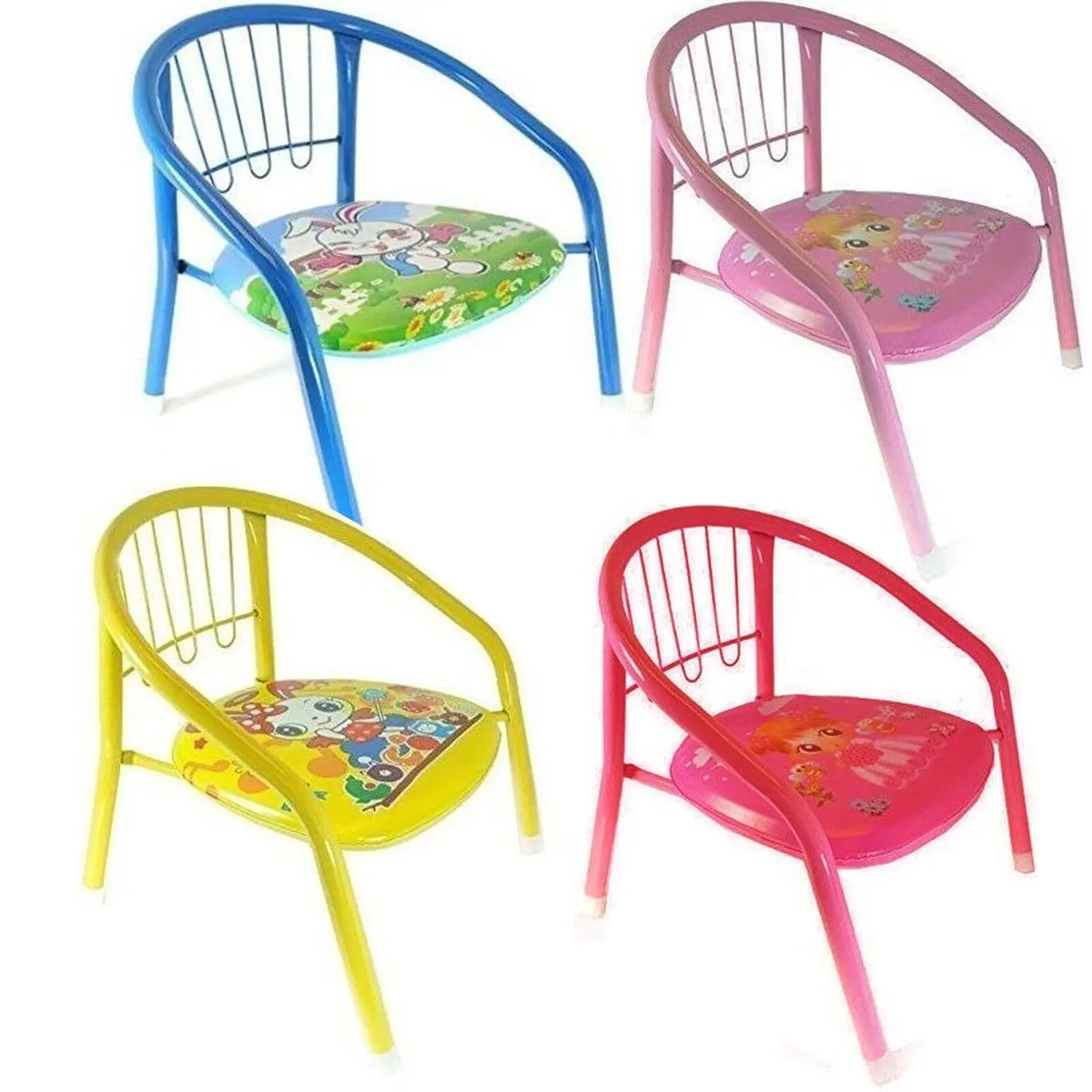 Kids Chair Sturdy Metal Indoor Outdoor Children Toddler Child Chair Seat