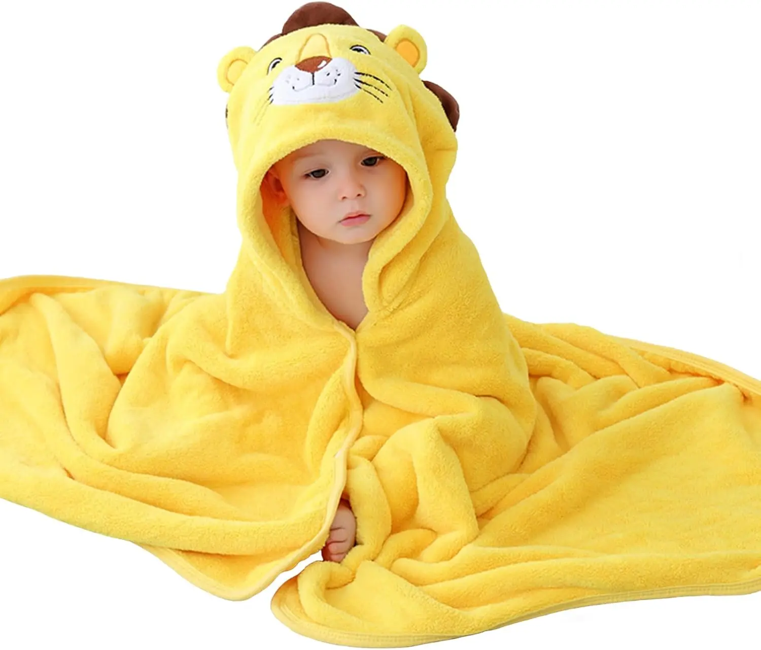 Asnewkit Hooded Baby Towel, Baby Bath Towels with Hood,Unique Animal Design Baby Towel with Hood Soft Absorbent Baby Bath Towels, for Newborn Baby Boy