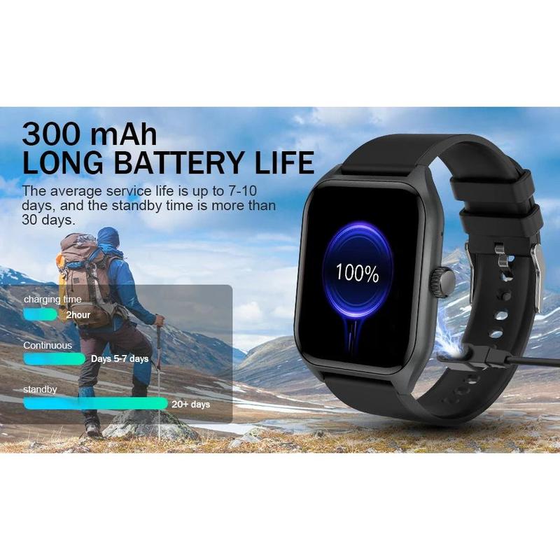 AI Voice Assistant Smart Watch for Men Women, 1.96'' HD Screen Activity Trackers with 100+Sports/ Sleep/ Heart Rate Monitor 7