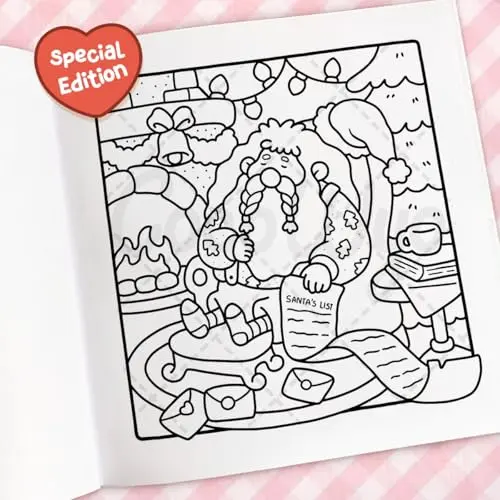 Cozy Christmas: The Cute and Relaxing Festive Colouring Book for Kids and Adults (Coco Wyo) 6