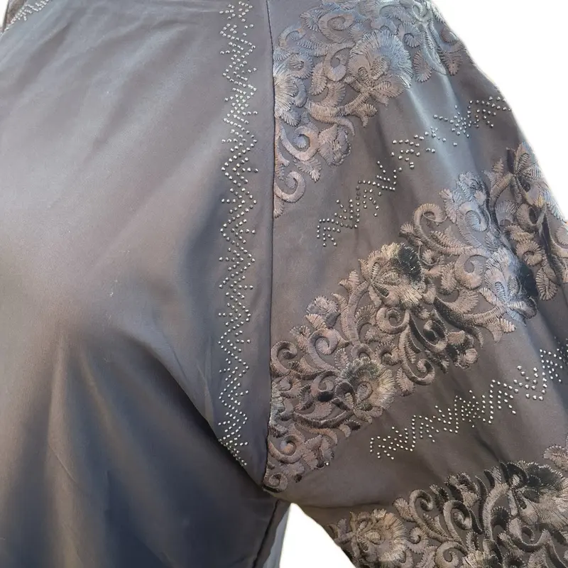 Arabic Clothing-solid Kimono Sleeve Belted Abaya, Vintage Clothing, Coats for Women, Abayas for Women, Modest Long Sleeve Abayas, Women's Islamic Clothing for Spring Fall, Women's Islamic Clothing, Modest Clothes 1