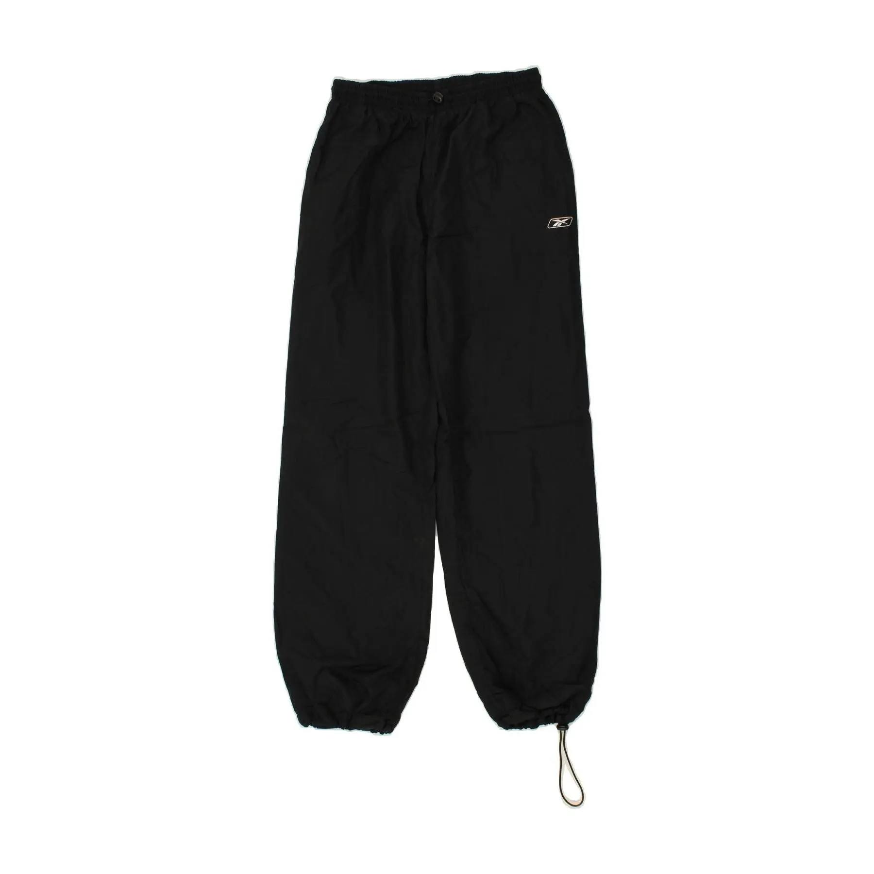 Pre-Owned Vintage REEBOK Womens Tracksuit Trousers Joggers UK 10 Small Black Polyester