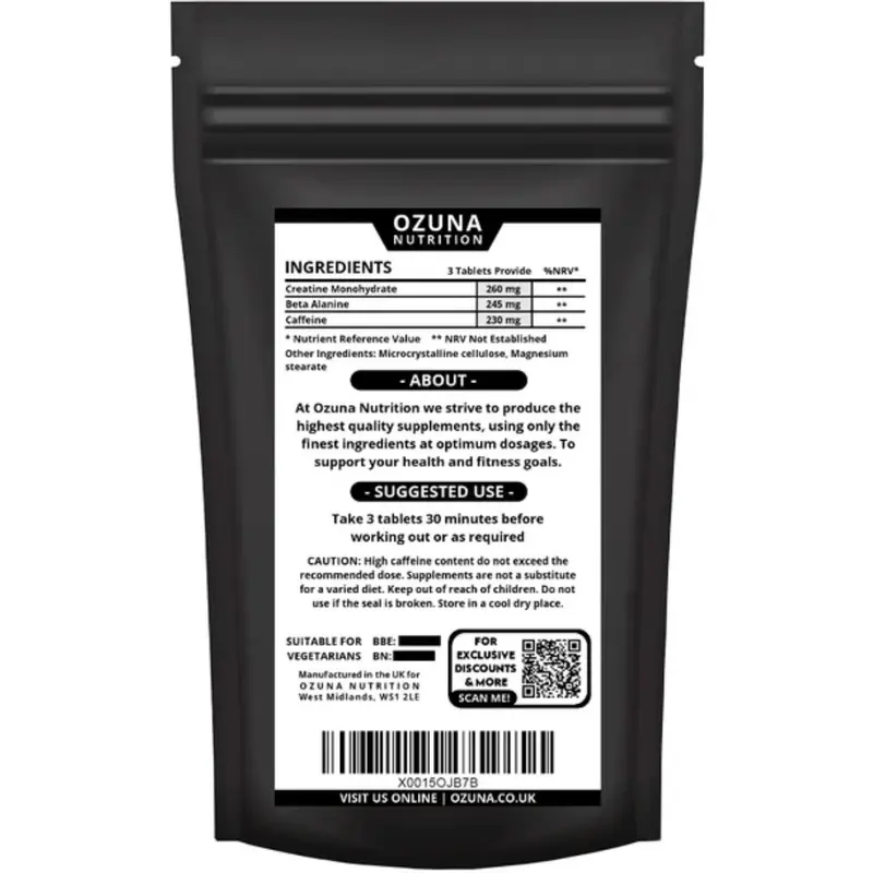 Unleashed Pre Workout Tablets 1