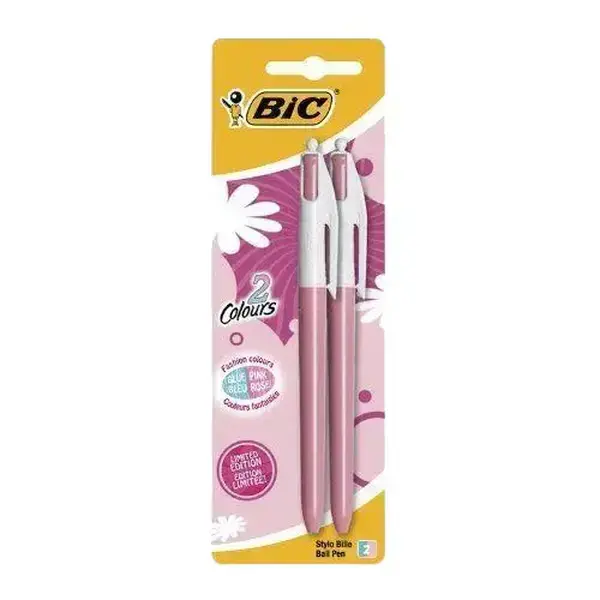 Bic 2Colours Fashion Pens (Blue/Red) - Pack of 2