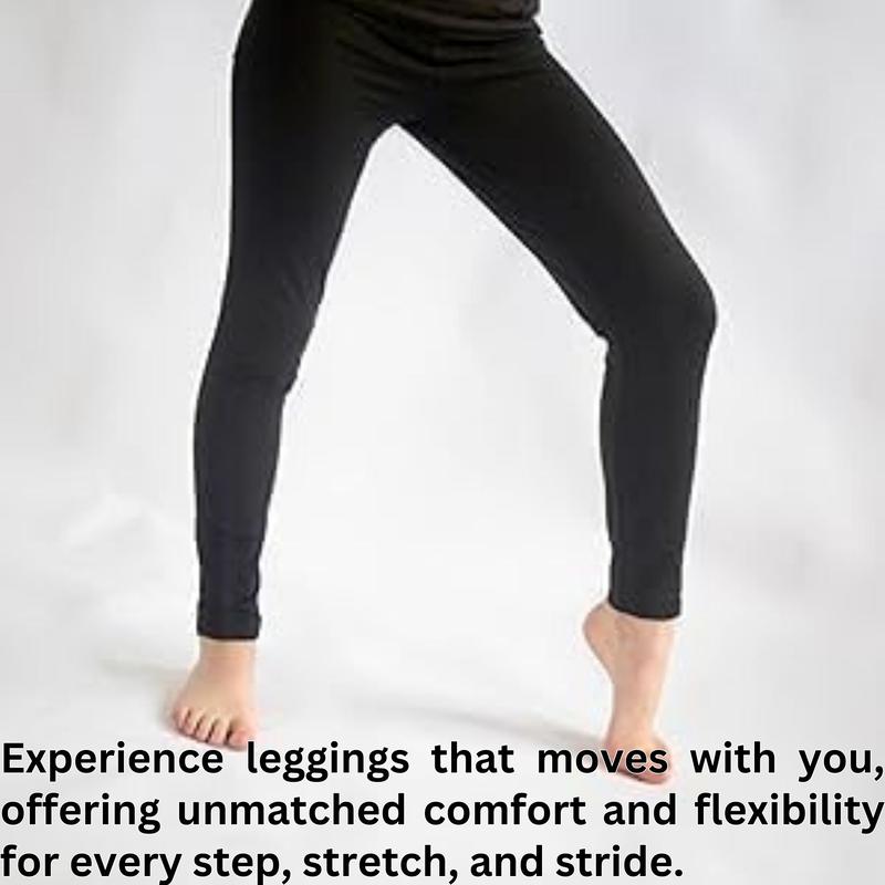 Panzy Girls Plain Stretchy Cotton Leggings - Pack of 3, Ages 5-13 viral  leggings solid minimalist 4