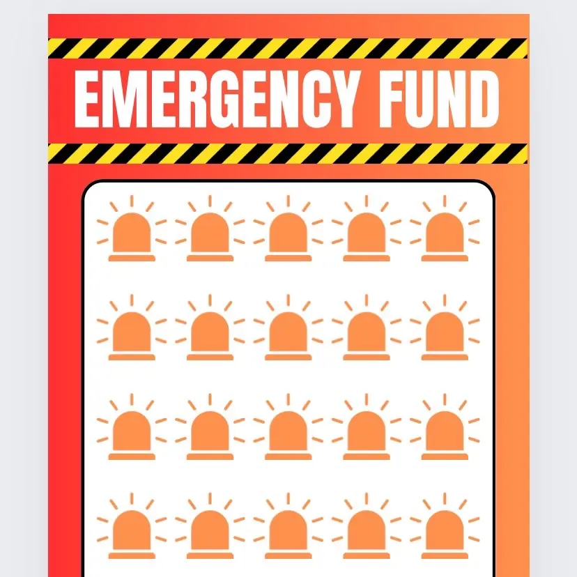 Emergencies Cash Stuffing Tracker, Save for any emergency, cash envelopes, budget binder savings cash stuffing budgeting