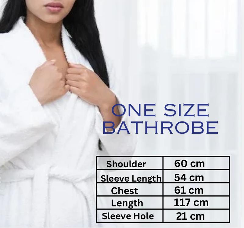 TERRY TOWEL BATH ROBE UNISEX LUXURY SOFT COTTON TOWELLING DRESSING GOWN ONE SIZE MEN WOMEN HOTEL & SPA SUPER ABSORBENT QUALITY 5