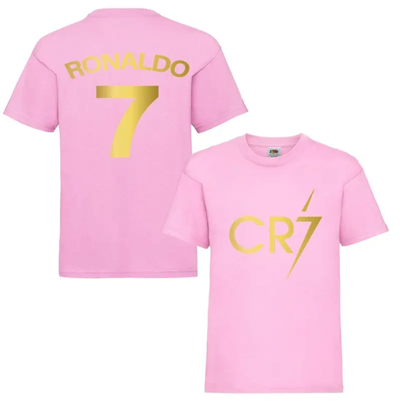 Kids Ronaldo Inspired Soccer T shirt footy merch Ronaldo TEEs Boys Girls Gift Top Tee 5-13yrs Number 7 # 7 CR7 Cristiano Ronaldo T-shirt 2