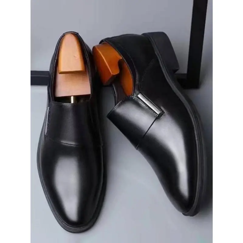 1 Pair Men's Business Solid Color Dress Shoes, Formal Shoes for Work Office, Slip on Dress Shoes for Men, Fashion Shoes for Party, Daily Clothing Decor for Outdoor 3